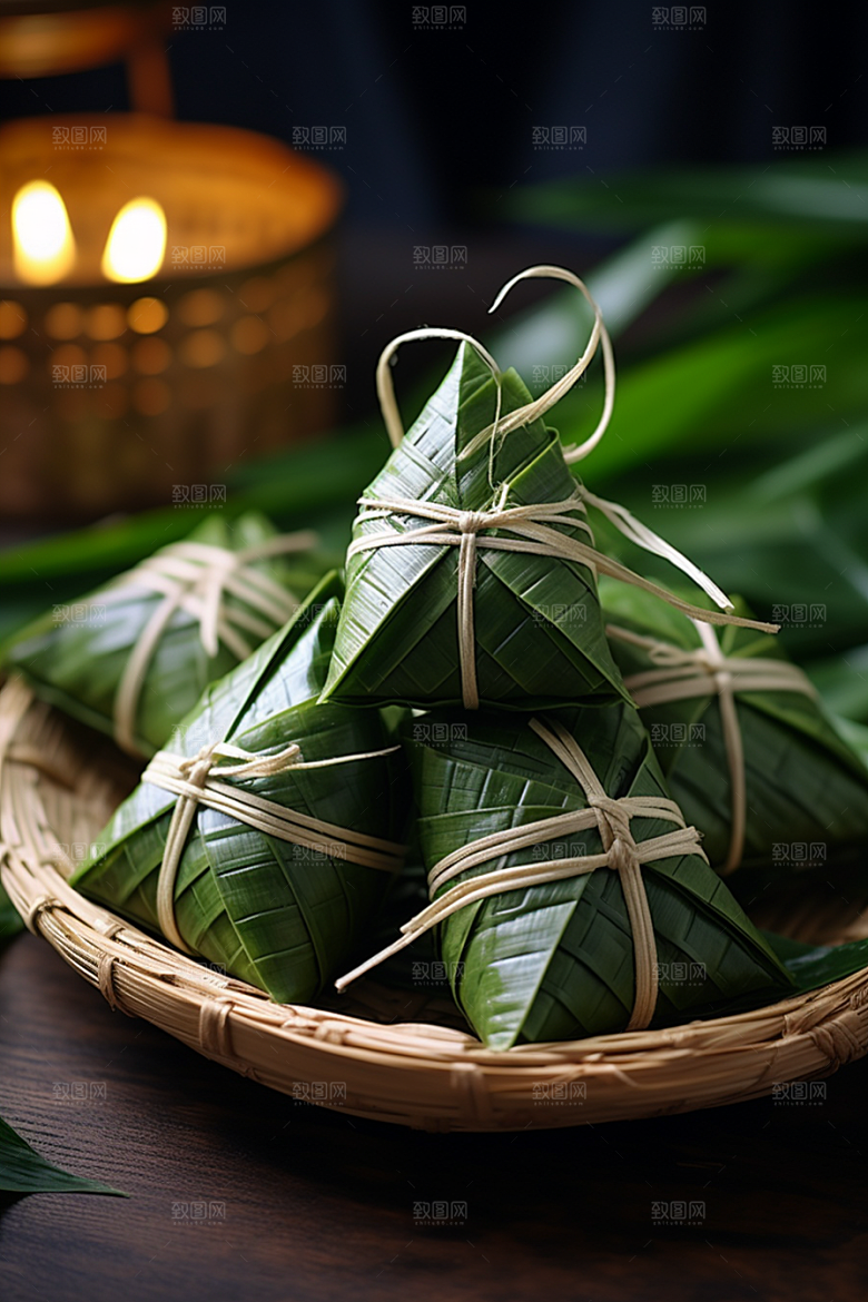 粽子传统美食端午节摄影图