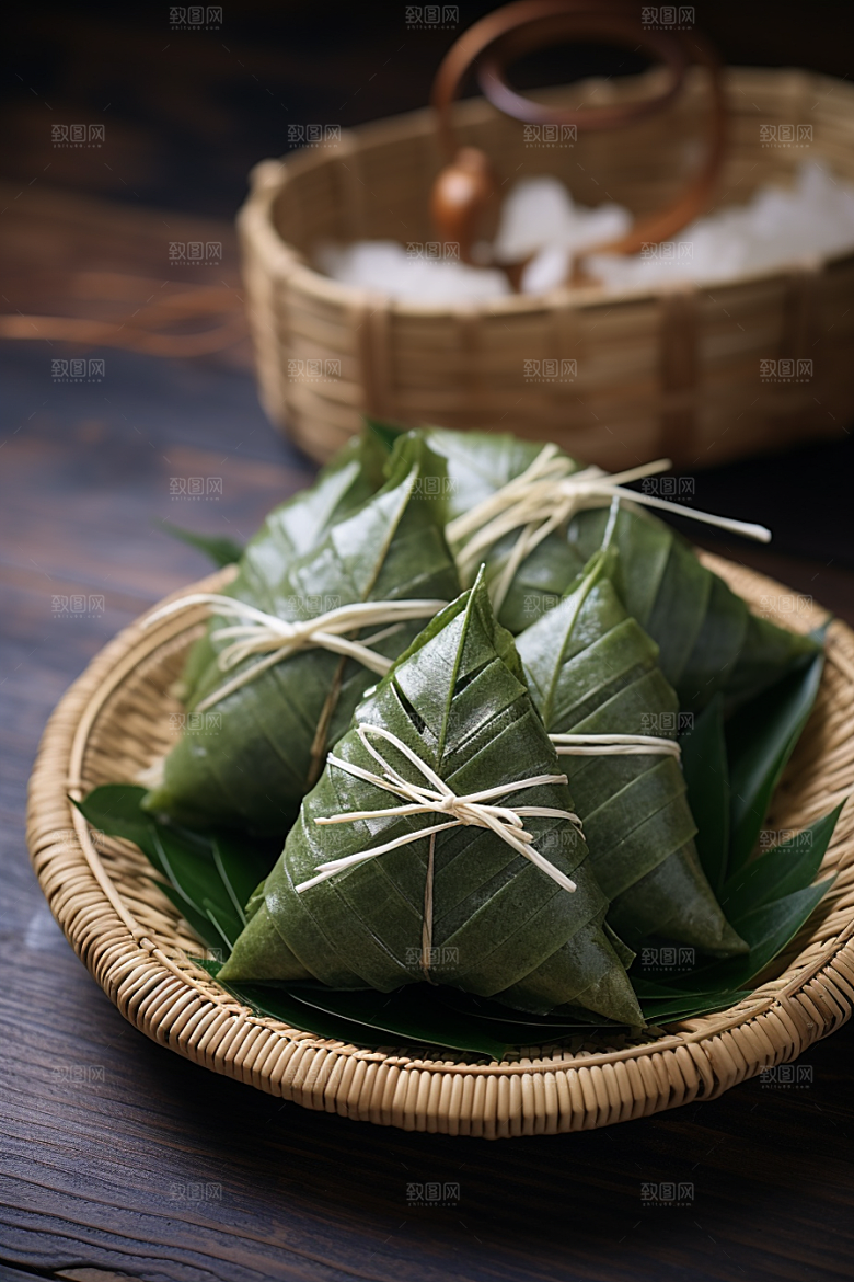 粽子端午节传统美食摄影图