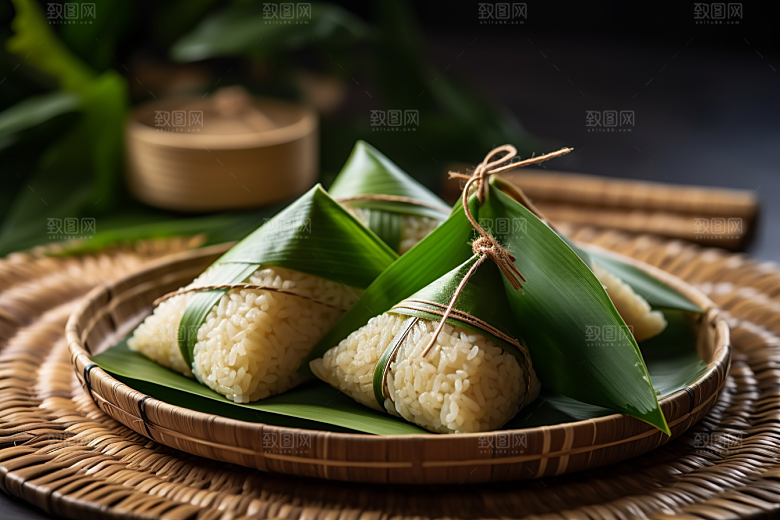 粽子传统美食高清摄影图