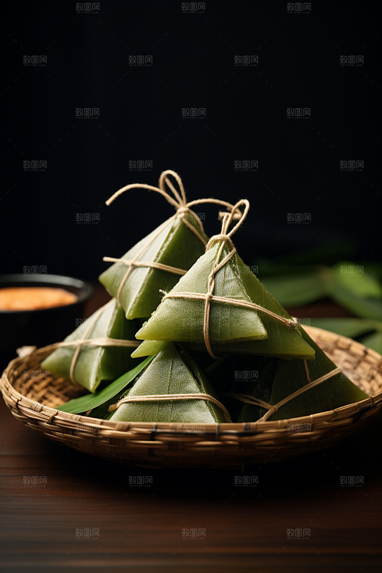 粽子传统美食小吃摄影图