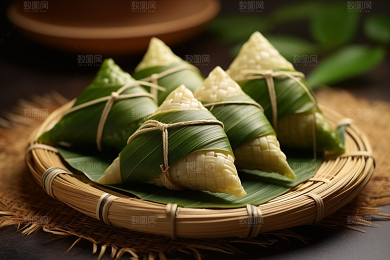 粽子节日节气美味摄影图