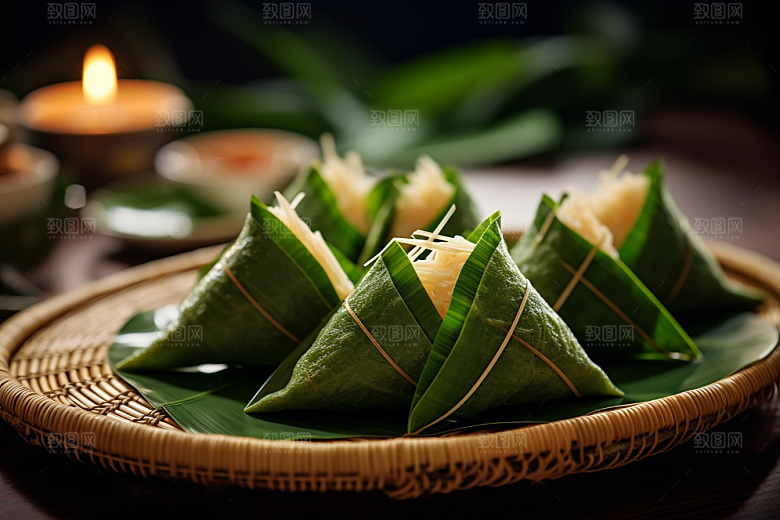 粽子包粽子高清摄影图