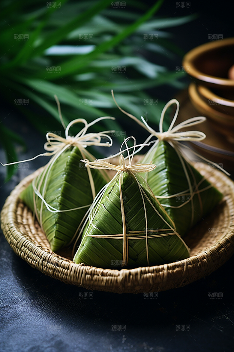 粽子小吃自然摄影图