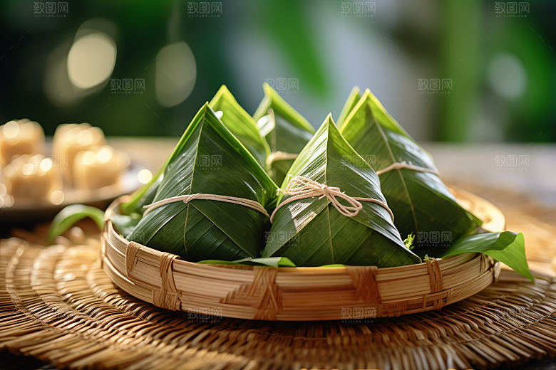 粽子美味小吃摄影图
