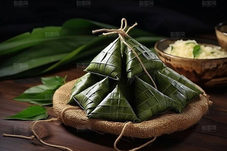 粽子包粽子高清摄影图