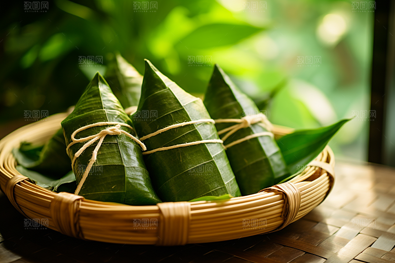 粽子小吃端午节摄影图