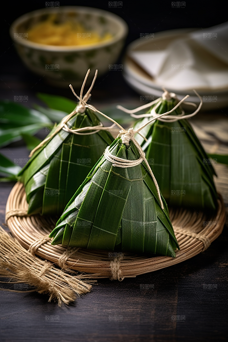 粽子传统美食高清摄影图