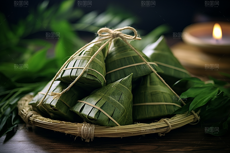 粽子端午节传统美食摄影图
