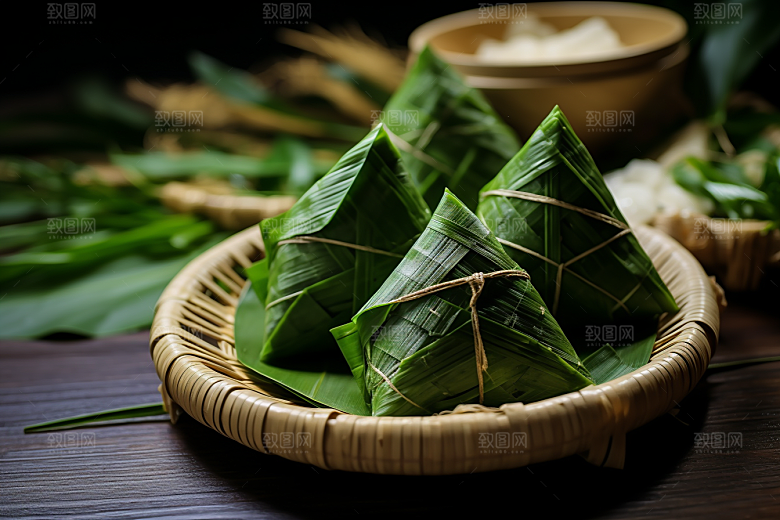 粽子自然传统美食摄影图