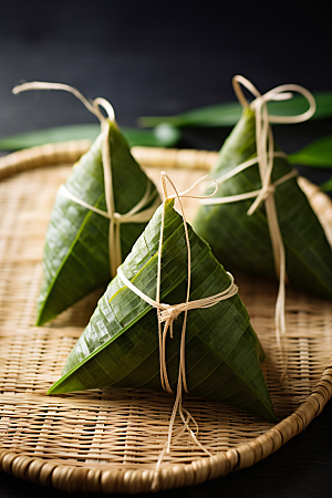 粽子粽叶节日节气摄影图