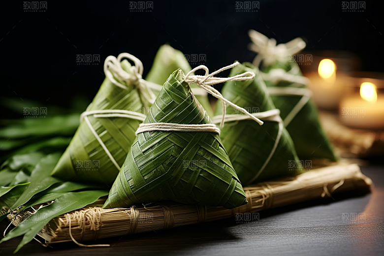 粽子包粽子美味摄影图