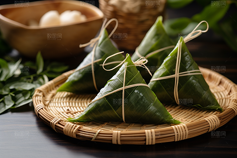 粽子自然小吃摄影图