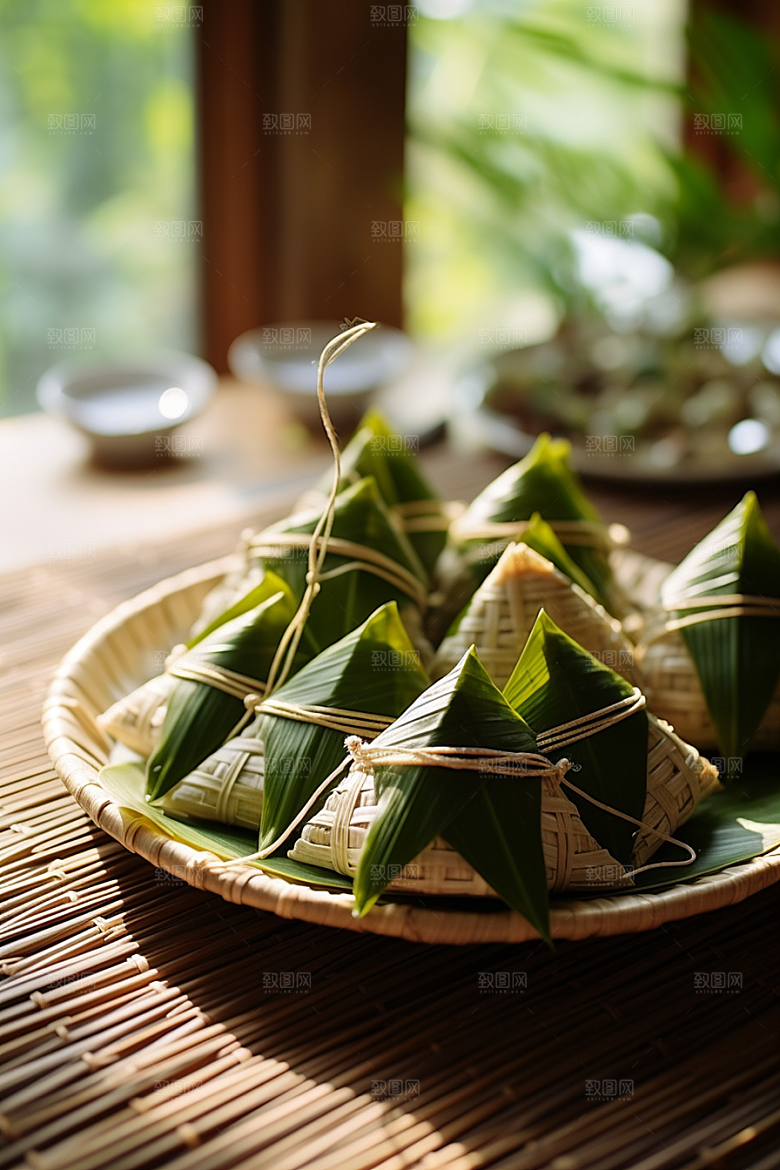 粽子小吃美味摄影图