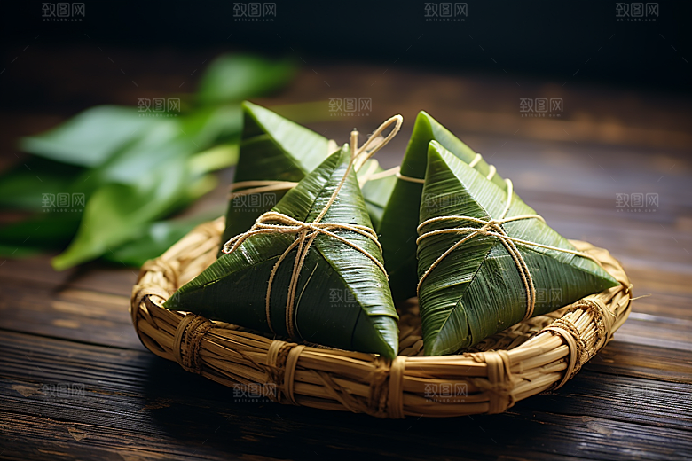 粽子自然包粽子摄影图