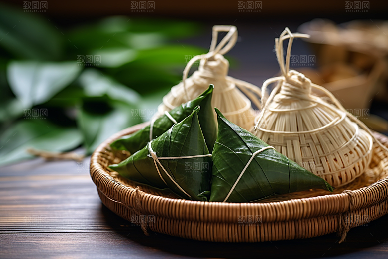 粽子传统美食端午节摄影图