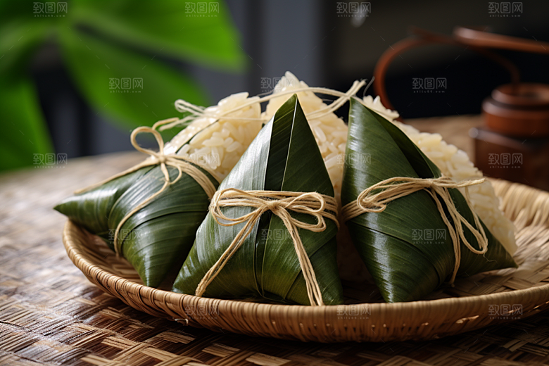 粽子端午节传统美食摄影图