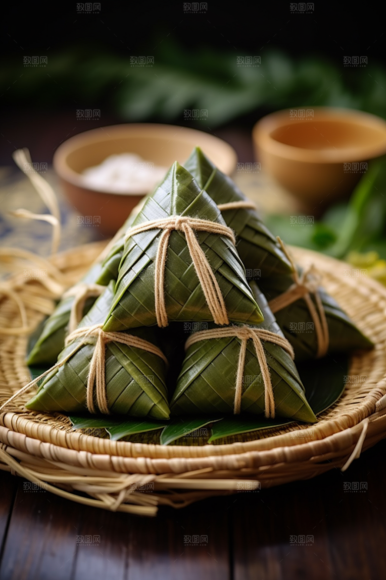 粽子美味端午节摄影图