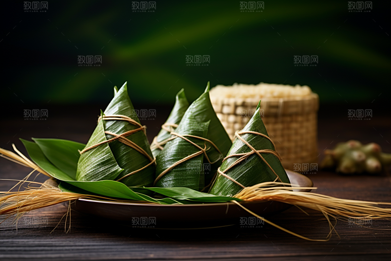 粽子自然传统美食摄影图