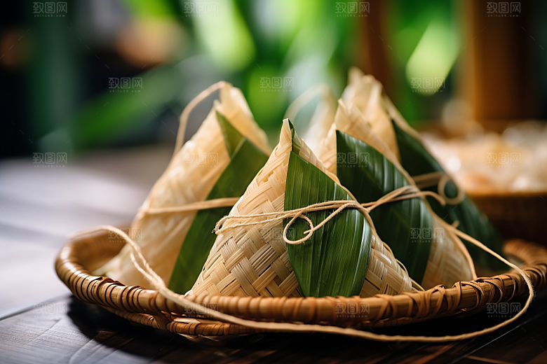 粽子包粽子美味摄影图
