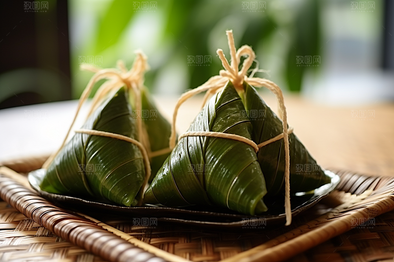 粽子小吃传统美食摄影图