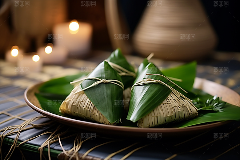 粽子小吃端午节摄影图