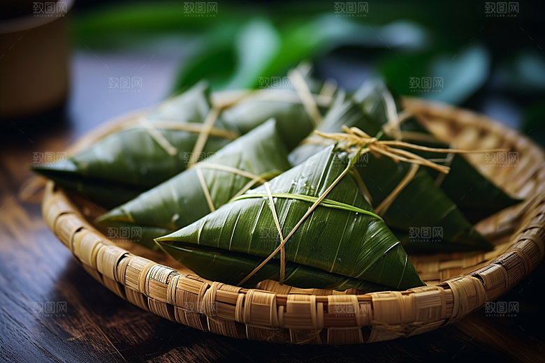 粽子端午节小吃摄影图
