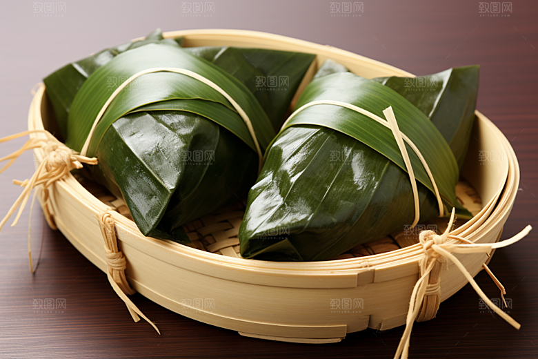 粽子包粽子传统美食摄影图