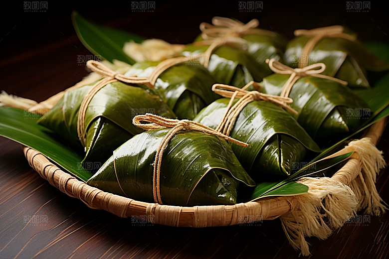 粽子包粽子美味摄影图
