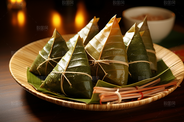 粽子传统美食端午节摄影图
