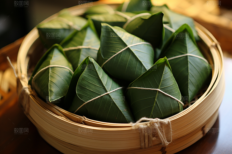 粽子高清包粽子摄影图