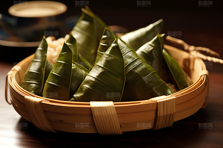 粽子节日节气包粽子摄影图