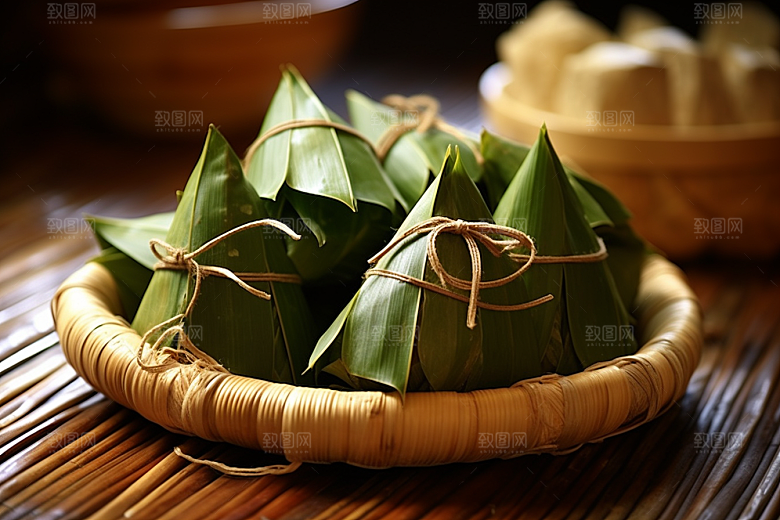 粽子端午节美味摄影图
