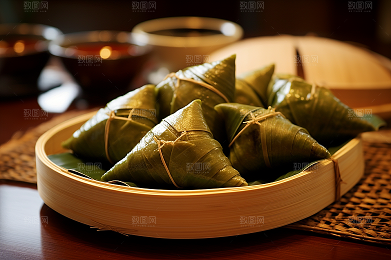 粽子传统美食美味摄影图