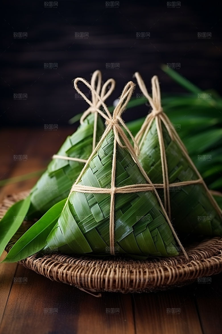 粽子自然包粽子摄影图