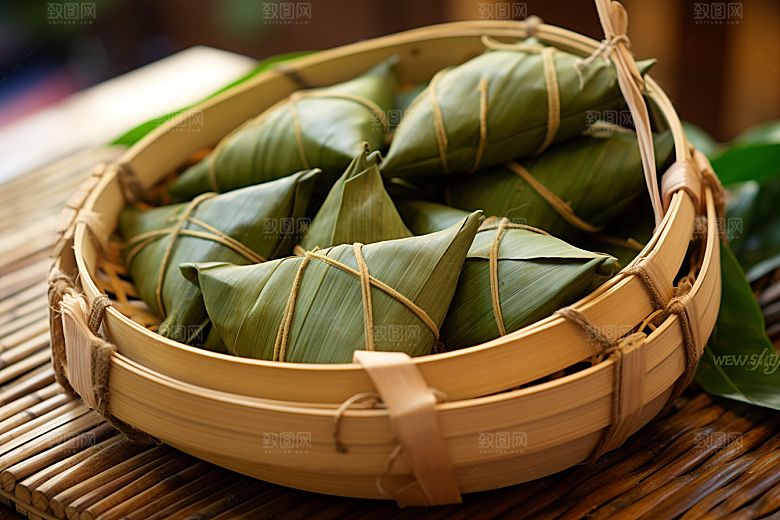 粽子小吃传统美食摄影图