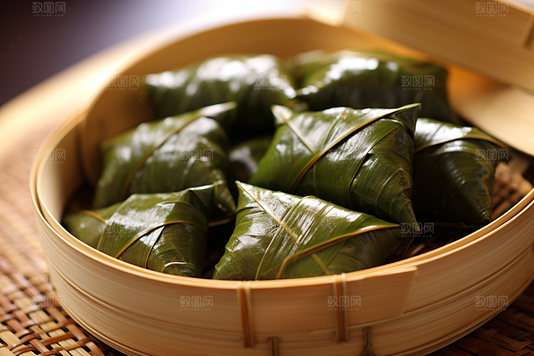 粽子美味包粽子摄影图