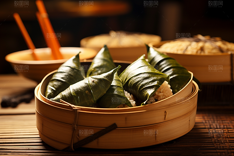 粽子小吃端午节摄影图
