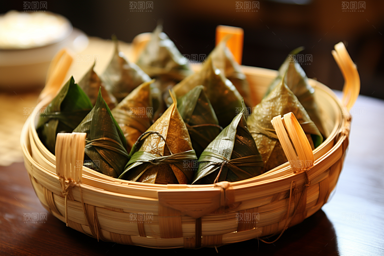粽子包粽子美味摄影图