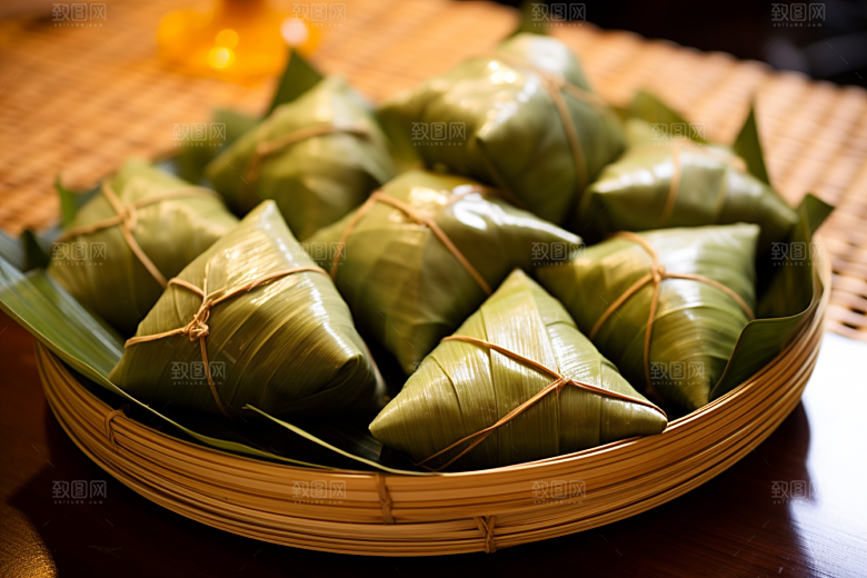 粽子包粽子端午节摄影图