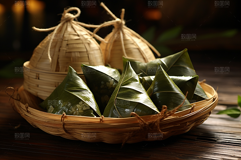 粽子传统美食端午节摄影图