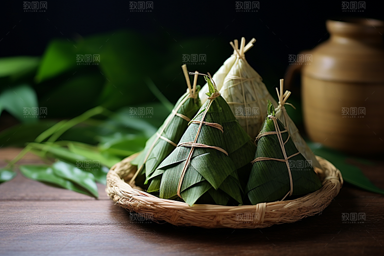 粽子包粽子高清摄影图