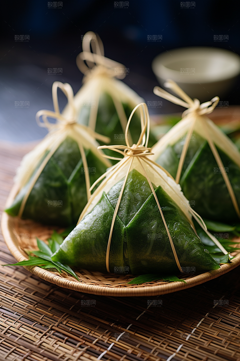 粽子包粽子小吃摄影图