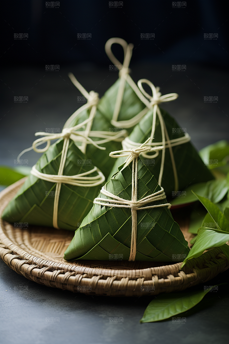 粽子美味小吃摄影图