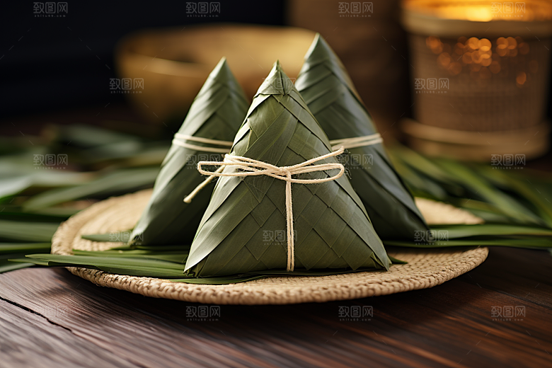 粽子小吃自然摄影图
