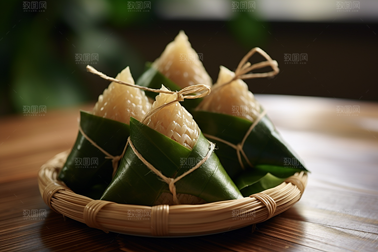 粽子包粽子美味摄影图