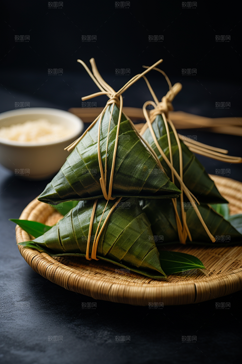 粽子传统美食小吃摄影图