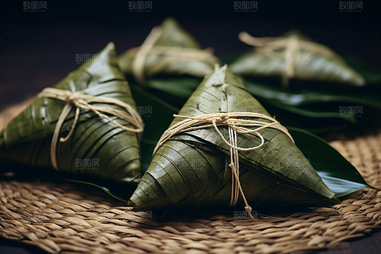 粽子小吃美味摄影图