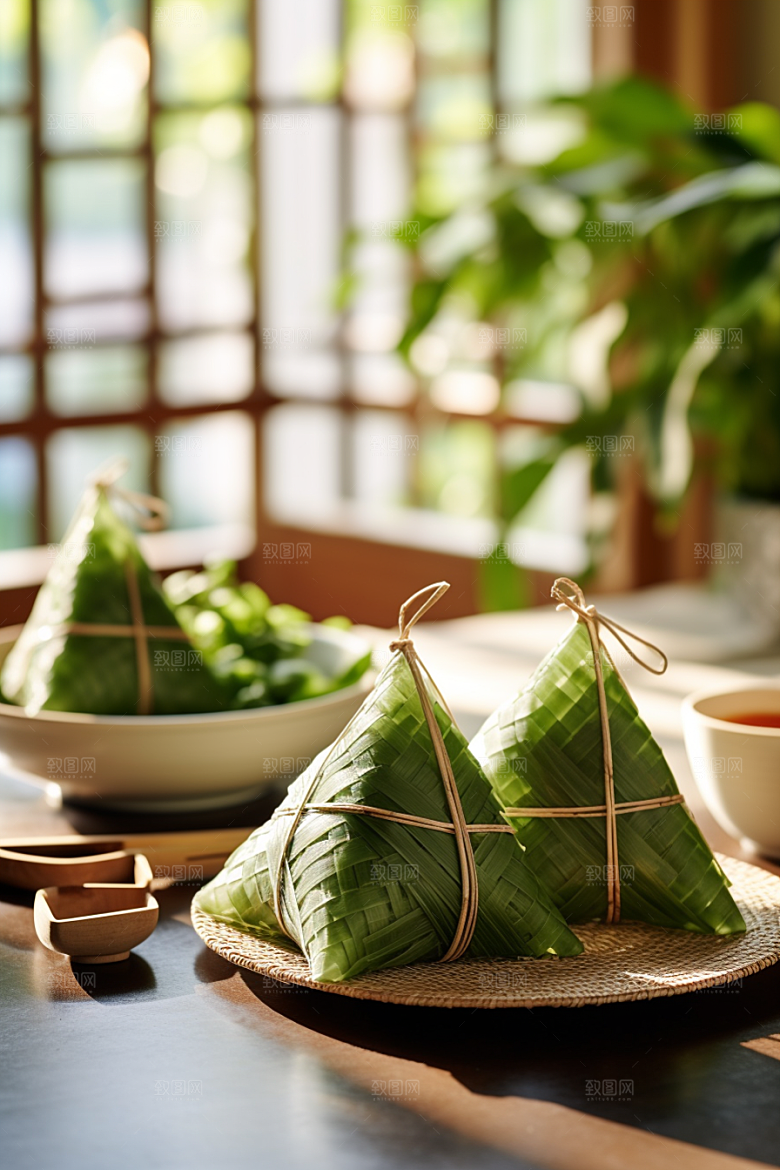 粽子小吃自然摄影图