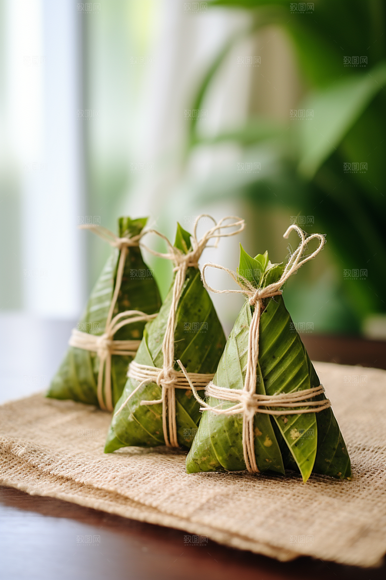 粽子小吃包粽子摄影图