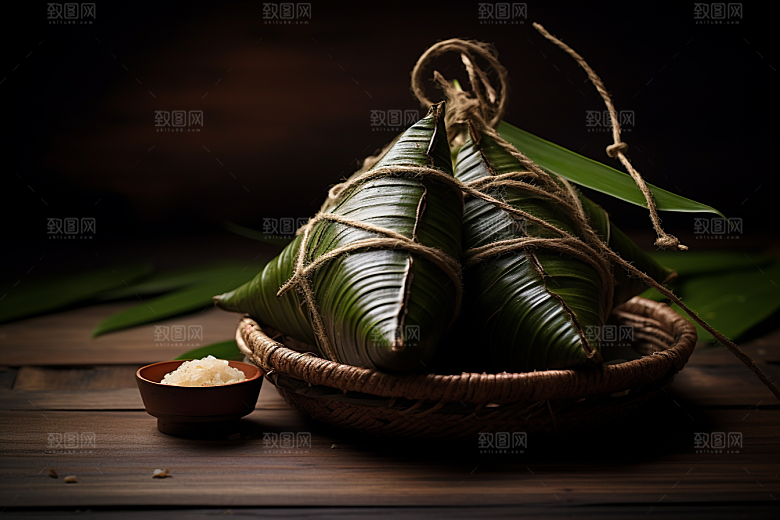 粽子自然美味摄影图